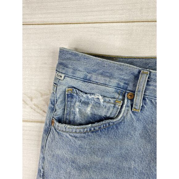 Citizens of Humanity Jeans Charlotte Womens Sz 29 Button Fly Distressed Denim - Picture 2 of 13